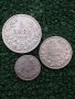 лот от редките сребърни монети от  50 ст., 1 лев и 2 лева 1910г.