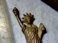 СТАРА МЕСИНГОВА ФИГУРКА - СТАТУЯТА на СВОБОДАТА За КОЛЕКЦИЯ ТЕМАТИЧНА ДЕКОРАЦИЯ МНОГО КРАСИВА 48755, снимка 6