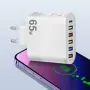 3.1A 5-портов USB зарядно PD адаптер за зареждане за Xiaomi iPhone 13  за мобилен телефо, снимка 2