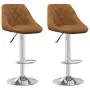 vidaXL Бар табуретки, 2 бр, кафяви, кадифе（SKU: 335303）, снимка 1