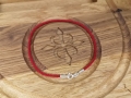 Мъжка, дамска гривна от червена плетена корда със 925 сребърна закопчалка, снимка 3