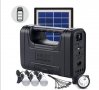 ✨Комплект LED диодни лампи и челник със соларен панел и акумулатор GD LITE GD-8007
