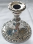 Масивен посребрен свещник, снимка 1