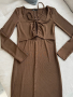 Дамска дълга рокля Sinsay в кафяв цвят, S размер, снимка 1 - Рокли - 44790428