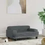 vidaXL Кучешко легло тъмносиво 70x45x30 см кадифе, снимка 2