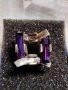 Сребърен пръстен с аметист , снимка 2
