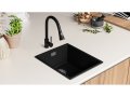 Кухненска Мивка от гранит модел Лондон 45 Slim 410 x 470 mm - Черна, снимка 8