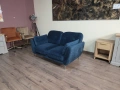 Син диван от плат двойка, снимка 4