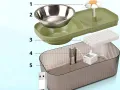 Автоматична поилка с купа за храна за котки и кучета фонтан, снимка 6
