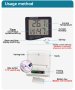 LCD интелигентен цифров хигрометър,часовниk,термометър, метеорологична станция, снимка 8