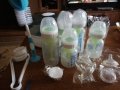 Комплект бебешки шишета анти - колик DR. BRAWNS +подарък изкуствено зърно и едно шише tommee tippee