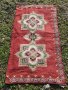 Старо ръчно тъкано килимче черга рогозка килим пътека, снимка 1