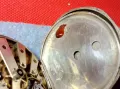 CYLINDRE 10 RUBIS Стар ШВЕЙЦАРСКИ СРЕБЪРЕН ДЖОБЕН ЧАСОВНИК ВИСОКА ПРОБА СРЕБРО с 2 КЛЮЧЕТА 48865, снимка 7