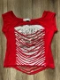 Ефектна дамска блуза с къс ръкав, снимка 3