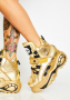 екстравагантни кецове естествена кожа с платформа, с кутия Buffalo gold platform sneakers high top, снимка 5
