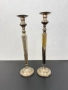 Чифт посребрени бронзови свещници. №7772, снимка 2