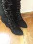 Готини велурени чизми, много удобни , снимка 1 - Дамски ботуши - 36297817