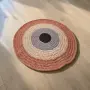 Ръчно изплетено кръгло килимче , снимка 3