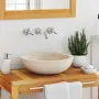 vidaXL Мивка, 40x12 см, мрамор, кремава, снимка 2