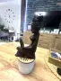 Винтидж статуетка на седнала жена с огледало, снимка 4