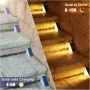 VOLISUN Соларни стълбищни лампи, пакет от 8, слънчеви стъпала, водоустойчиви, IP67, LED, снимка 3