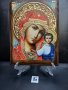Икона на платно А4 на Пресвета Майка Богородица Закрилница - ръчна изработка . Модел Б., снимка 7