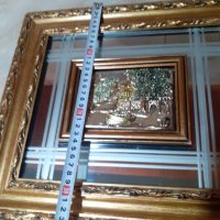 Страхотна италианска картина огледало сребърно фолио, снимка 6 - Антикварни и старинни предмети - 44165001