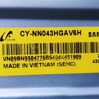 SAMSUNG UE43NU7192U с повредена матрица ,KANT-SU/NU7100 REV:1.0 ,WDN221M ,CY-NN043HGAV6H, снимка 8 - Телевизори - 35735886