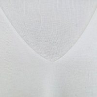 Млечнобяла блуза кежуал с V деколте, снимка 7 - Блузи с дълъг ръкав и пуловери - 40382940