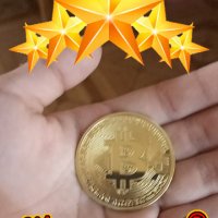 Позлатени биткойн монети за колекция сувенири за познавачи на Bit Coin криптовалутата метална физиче, снимка 18 - Нумизматика и бонистика - 42191615