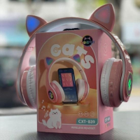 Безжични Bluetooth слушалки с котешки уши - FM Радио, MP3 плеър, снимка 2 - Bluetooth слушалки - 32537063