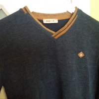 Мъжки пуловер с лого Marco Star - 100 % памук 