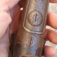 Приклад от стара френска пушка с 2 спусъка, снимка 8 - Колекции - 44384365