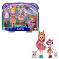 Комплект кукли Enchantimals - Bree Bunny & Twist and Bedelia Bunny & Tappy - зайчета, снимка 1 - Кукли - 40996099
