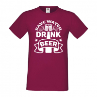 Мъжка тениска Save Water Drink Beer 2,Бира,Бирфест,Beerfest,Подарък,Изненада,Рожден Ден, снимка 11 - Тениски - 36387420