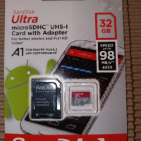 SanDisk Ultra 32GB SD карта памет , снимка 1 - Карти памет - 44931406