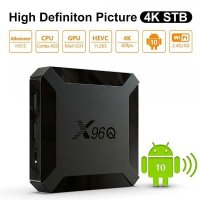 ТВ бокс- Мултимедия плеър X96Q Allwinner H313, Smart TV BOX, Android 10, 4K, WiFi , снимка 2 - Плейъри, домашно кино, прожектори - 41591509