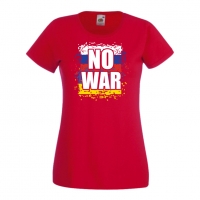 Дамска тениска NO WAR,Украйна, спрете войната, снимка 5 - Тениски - 36114275