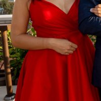 Официална червена рокля , снимка 1 - Рокли - 42188667