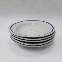 5 бр. Ретро порцеланови чинии за супа със синя ивица, неизползвани(5.2), снимка 2 - Други стоки за дома - 39649745
