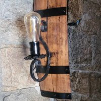 Стенни лампи-аплици от автентични бъчви с елементи от ковано желязо!, снимка 11 - Лампи за стена - 40229166