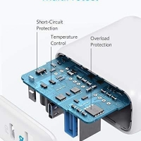 Зарядно за телефон Anker PowerPort PD+2, 33W зарядно с 18W PD и 15W PowerIQ, бял, снимка 4 - Резервни части за телефони - 36099098