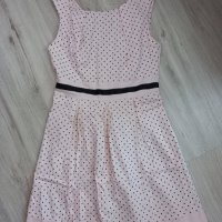 Розова рокля на точки , снимка 1 - Рокли - 41340132