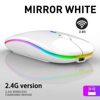 Безжична мишка с Bluetooth, RGB осветление и Презареждаща се , снимка 1 - Клавиатури и мишки - 41189340