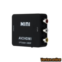 HDMI към RCA/AV 3 чинча адаптер FULL HD чинчове конвертор + Гаранция, снимка 10 - Кабели и адаптери - 40979449