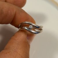 сребърен пръстен с камък Fossil , снимка 12 - Пръстени - 44278568