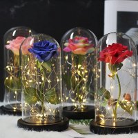 Светеща вечна роза в стъкленица, снимка 1 - Романтични подаръци - 39323990