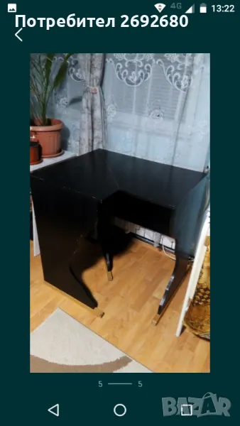 Ъглов дървен цветарник 80/66/84см.-височина, снимка 1