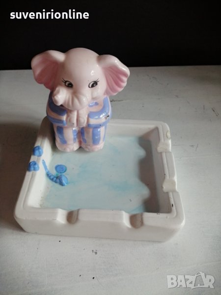 порцеланов слон пепелник, снимка 1