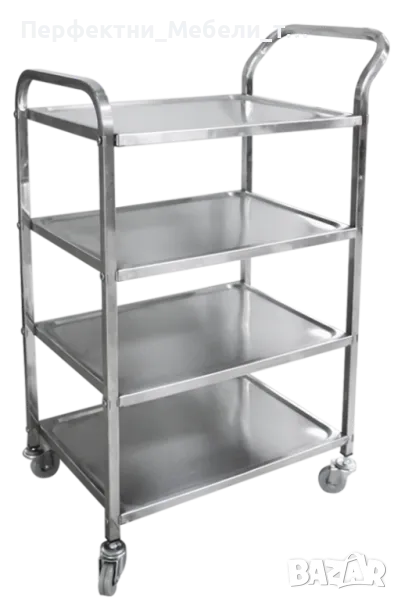 Метална количка за сервиране и отсервиране на склад-малка,голяма-3 или 4  нива, снимка 1
